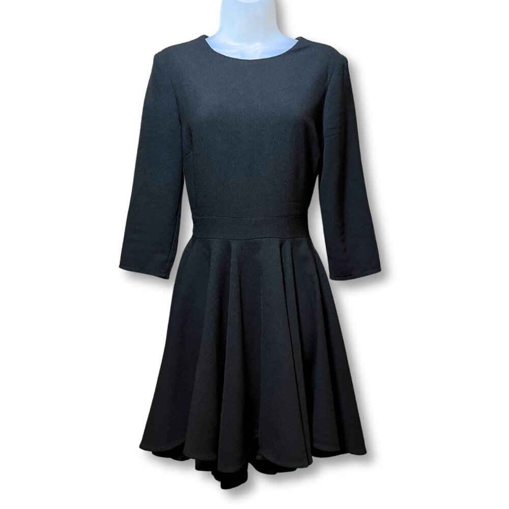 ASOS Black Fit and Flare High-Low Dress | Size 8